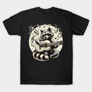 Melodic Raccoon Serenade T-Shirt